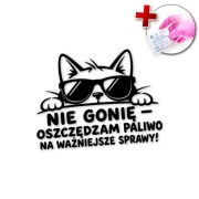 ŚMIESZNA NAKLEJKA NA SAMOCHÓD AUTO LAPTOP - NIE GONIĘ.. OSZCZĘDZAM PALIWO