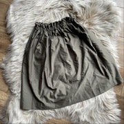 Reserved oliwkowa woskowana spódnica xs khaki do pracy biurowa