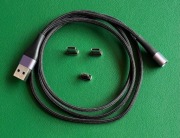 Kabel USB-C magnetyczny w oplocie UGREEN zestaw 2x USB typ C 1x micro USB