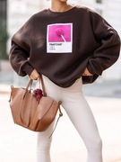 BLUZA DRESOWA BASIC OVERSIZE NADRUK NOWA KOLEKCJA POLSKA MARKA 