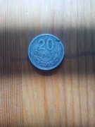 Moneta 20gr. 1961r. Widoczna wada.