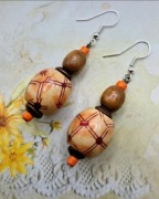 Boho etno rustykalne kolczyki z drewna drewniane Fashion Jewelry modne y2k