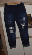 Granatowe_ Gnieciuchy a'la jeans _ozdoby r. M/L_