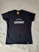 Czarny t-shirt Dziedzic Pruski "Chodzący Temperament" M unisex unikat