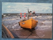 PRL lata 80 te kartka pocztowa Polskie Morze -  zapisana