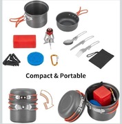 Bulin zestaw survivalowy palnik sztućce menażka kemping piknik 