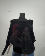 Czarny sweter firmy Amo&Roma używany rozmiar 36/38