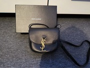 Czarna torebka YSL Kaia Yves Saint Laurent mała torebka na ramię skóra