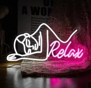 NEON LED RELAX szyld chillout chill spa salon masażu relaks 