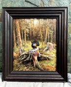 Obraz olejny "Głuszec" - M.WIŚNIEWSKI