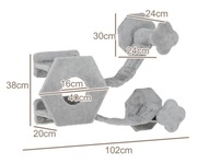 Ścianka wspinaczkowa/drapak dla kota PawHut