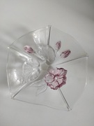 Miska szklana pięknie zdobiona