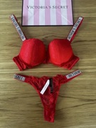 Komplet bielizny Victoria’s Secret B75 stanik + stringi cyrkonie