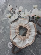 Gumka do włosów scrunchie, satyna, dwukolorowa