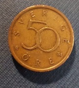 Moneta Szwecja 50 ore 2007
