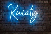 NEON SZYLD KWIATY KWIACIARNIA LAMPKA LED PERSONALIZOWANY ZAMÓWIENIE KOLORY 