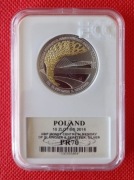 10 ZŁOTYCH 2016 - CENTRUM PIENIĄDZA NBP- GRADING GCN PR70 !!!