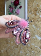 Hand made, Broszka-motyl, ręcznie robiona 