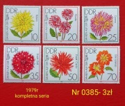 Znaczki flora:0385: kwiaty- DDR/NRD 1979r **