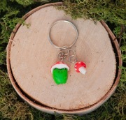 Brelok żaba muchomor handmade