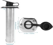 Uchwyt na wędkę do łodzi jachtu 90 stopni, stal nierdzewna, nieużywany