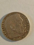 Niemcy Hindenburg III Rzesza 2 marek Ag.1936r.A.sebbro