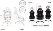 Materiałowy fotel gamingowy Diablo X-Player 2.0 King Size, czarno-czarny