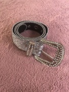 Pasek srebrny y2k nowy modny stylowy vintage retro