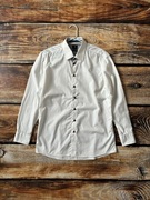 Reyjay biała elegancka koszula męska Slim Fit rozmiar XL nowa zima modna