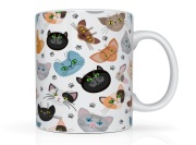 Kubek z nadrukiem kota dla KOCIARY na prezent na urodziny personalizacja