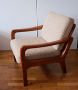 Dwa duńskie rozkładane fotele proj. Juul Kristensen klasyk drewno tekowe