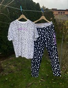 Zestaw set piżama t-shirt legginsy czarny biały dots Bench M/38