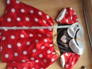 Sukienka na bal myszka czerwona z dodatkami