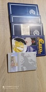 Monety Watykan 5 zestawów, euro próba w klaserach. całość, 