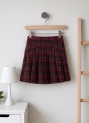 Zara piekna spódniczka krata czerwona bordo święta sesja 128 8l