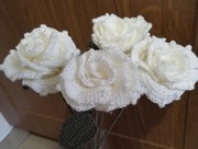 Róża ręcznie robiona na szydełku