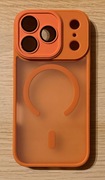 Etui iPhone 17 Pro MagSafe z osłoną aparatu półprzezroczyste pomarańczowe