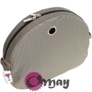 Organizer Obag MOON LIGHT piaskowy – pepitka czarny piasek 2 kieszenie OMAY