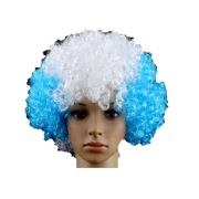 Peruka biało niebieska loki 