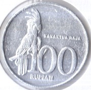 INDONEZJA 100 rupii 1999, KM# 61, XF