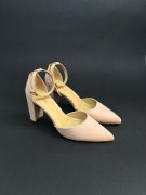 Buty na obcasie różowe damskie „About You” (Rozm 39)