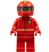 LEGO sc122 Minifigurka kierowca bolidu Ferrari