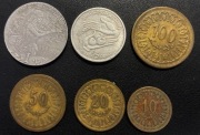 Tunezja x 6, 1960+, zestaw monet