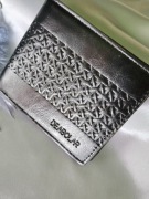 Męski portfel czarny - wzór ażurowy