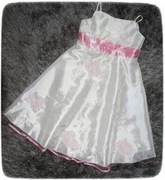 Śliczna sukienka wizytowa hafty róże 116