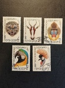 Znaczki pocztowe zwierzęta Afryka seria 5 znaczków filatelistyka Rosja CCCP