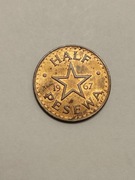 Sprzedam monetę Ghana 1/2 pesewy 1967r. - stan dobry