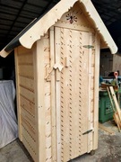 toaleta drewniana ogrodowa przenośna WC na działkę budowę wychodek sławojka