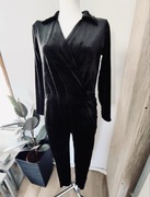 Kombinezon czarny z weluru długi rękaw dekolt L/40 Cool Me