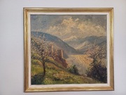 Stary obraz na płótnie Finn Wennerwald 1896 - 1969 .